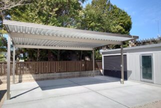 S様邸　イナバ　車庫(ガレージ)　カーポート　新築工事