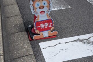 🐯岡崎市で発見！  思わず目に入る“一時停止”の工夫