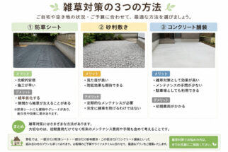 【豆知識】コンクリート工事業者が教える後悔しない雑草対策